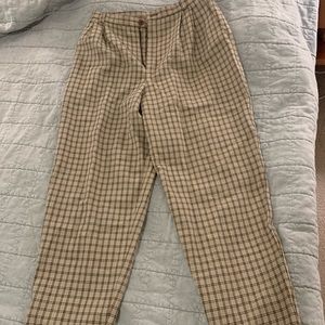 Vintage casual corner petite plaid trousers